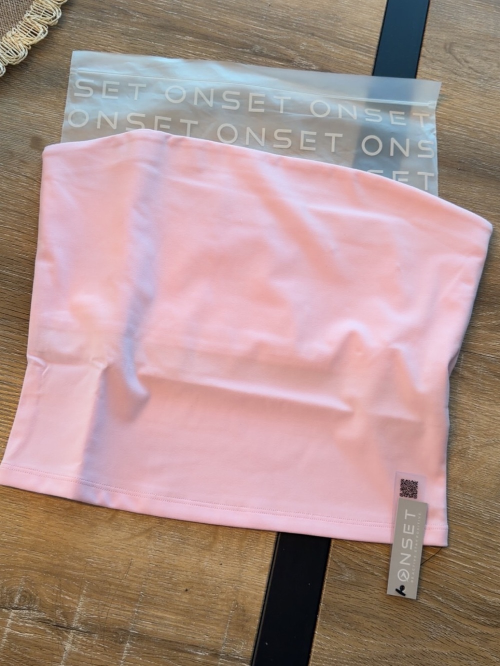 Onset Pink Strapless Tube Top
